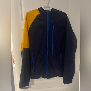 Tommy Hilfiger Denim Navy and Yellow Windbreaker Men’s Large